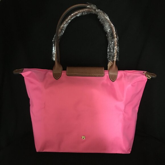 NWT Longchamp Le Pliage Original Large Shoulder Nylon Bag Tote baby Pink - Picture 4 of 10